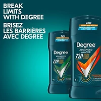 Degree Men Advanced Antisudorifique en Bâton pour 72 h de protection anti-sueur et anti-odeurs Aventure désodorisant avec technologie motionsense 76 g
