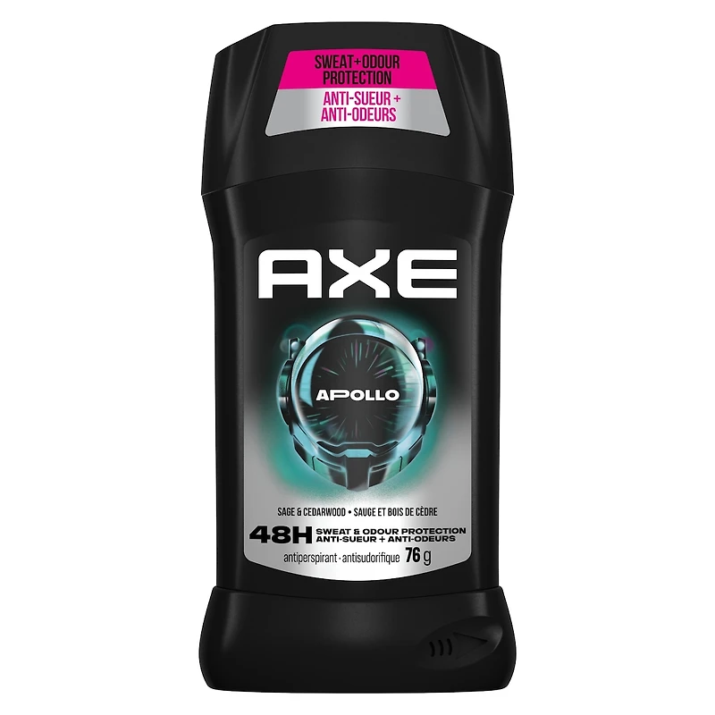 Antisudorifique en bâton  AXE Apollo sauge & bois de cèdre pour homme frais pendant 48 heures parfum haute définition 76 g Lot de 4