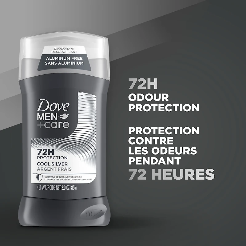 Stick déodorisant Dove Men+Care Frais Argent protection antibactérienne contre les odeurs 85 GR