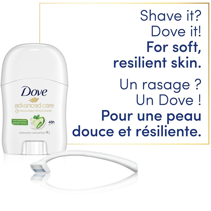 Antisudorifique Dove Go Fresh Essentiels fraîcheur protection antibactérienne contre les odeurs 14 GR