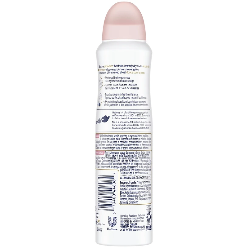 Advanced Care Beauty Finish Dry Spray Antiperspirant Deodorant for Women with Pro-Ceramide Technology for Soft, Resilient Skin