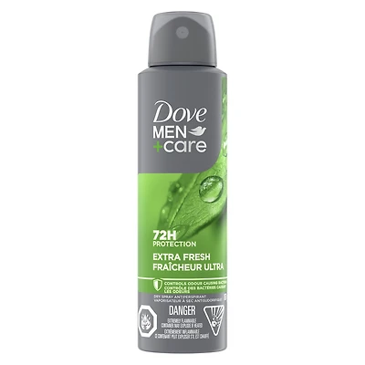 Dove Men+Care Dry Spray Antiperspirant for fighting sweat and odour Extra Fresh antibacterial odour protection 107g