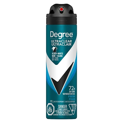 Antisudorifique en vaporisateur à sec pour une haute protection de 48 h Degree Men Workout Endure protection antibactérienne contre les odeurs 107 g
