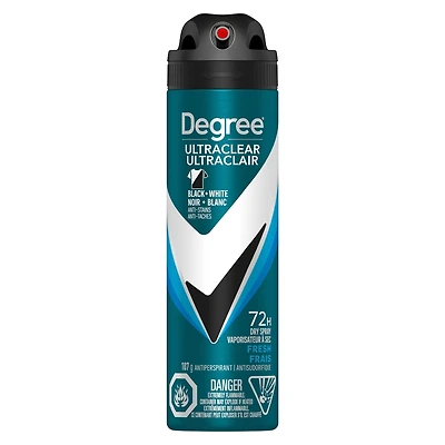 Degree Men Antiperspirant Dry Spray UltraClear Black + White® Fresh antibacterial odour protection 107 GR