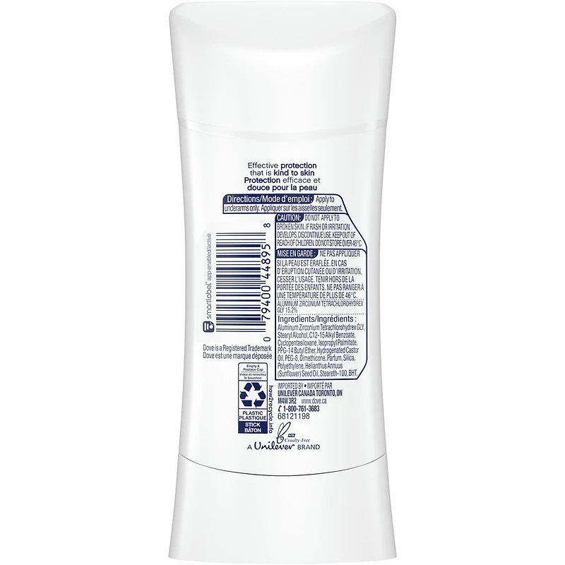 Dove Advanced Care Antiperspirant Stick For Smooth Underarms Cool Essentials antibacterial odour protection 74 g