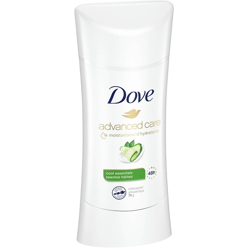 Dove Advanced Care Antiperspirant Stick For Smooth Underarms Cool Essentials antibacterial odour protection 74 g