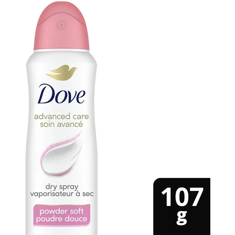 Advanced Care Dry Spray Antiperspirant Deodorant for Women Powder Soft Scent Pro-Ceramide Technology for Soft, Resilient Skin