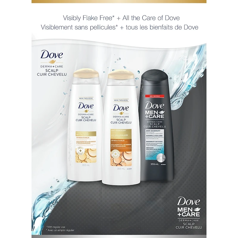 2in1 Shampoo + Conditioner Dove Men+Care Derma+Care Scalp Anti-Drandruff Itch Relief 355 ML
