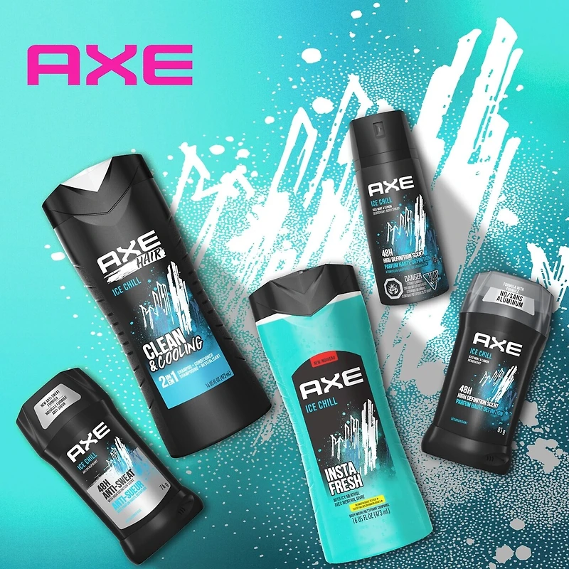 Antiperspirant  AXE  Ice Chill protection antibactérienne contre les odeurs 76 GR