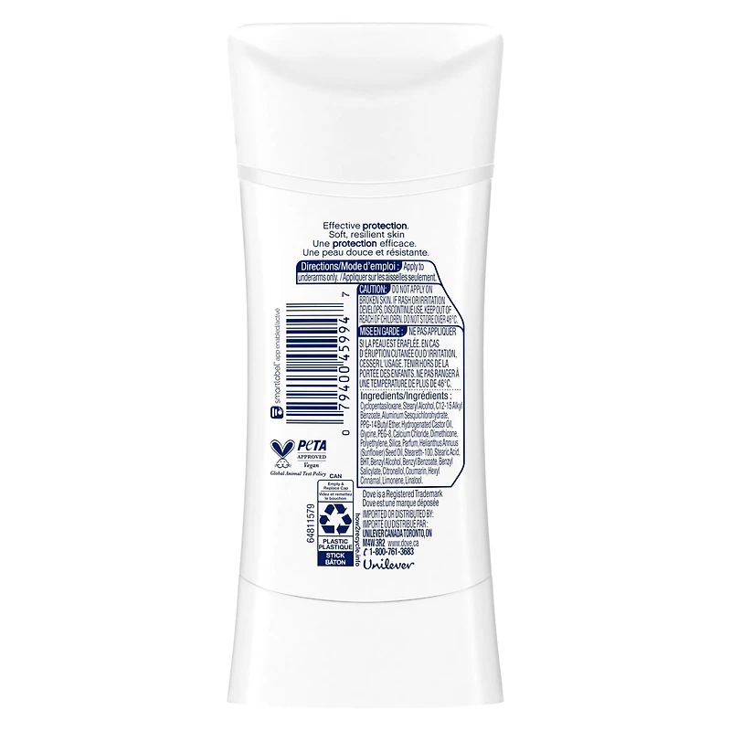 Antisudorifique en bâton pour femmes Beurre de Karité protection 48 h et des aisselles douces et lisses 74 g