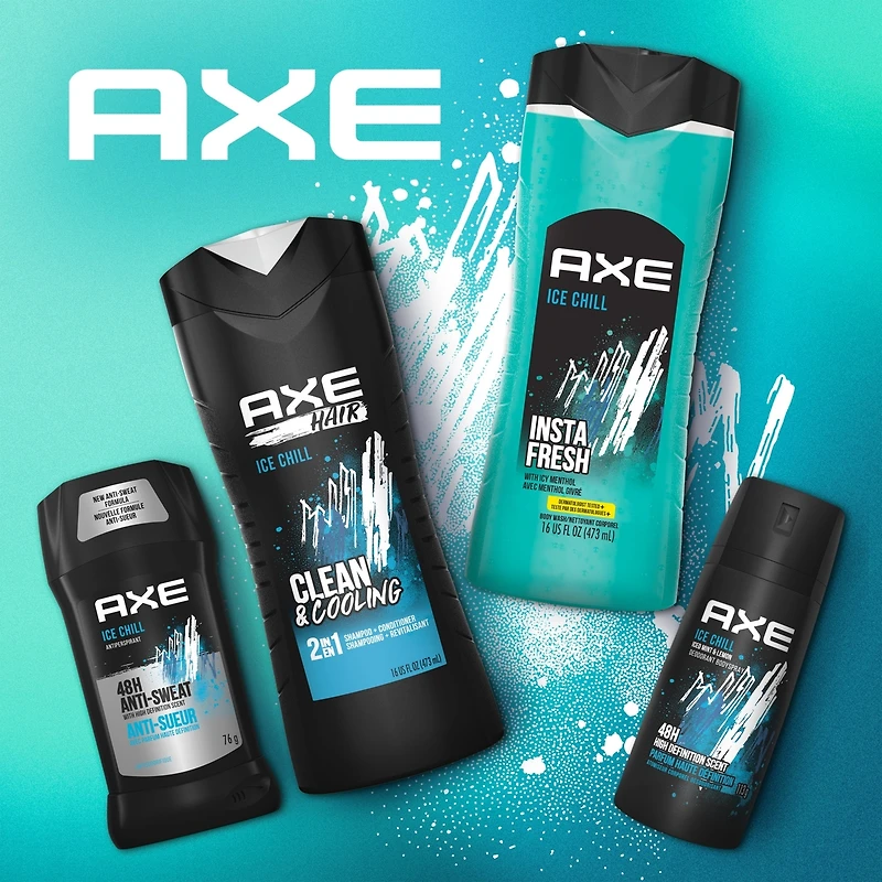 2-en-1 Shampooing et Après-shampooing pour Cheveux Propres & Forts Ice Chill Menthe Glacée & Citron Shampooing & Après-shampooing pour Hommes dans une Bouteille 100% Recyclée