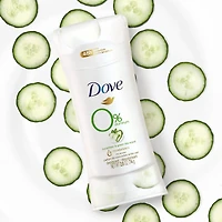 Dove 0% Aluminum Deodorant for smooth underarms Cucumber & Green Tea antibacterial odour protection 74 g
