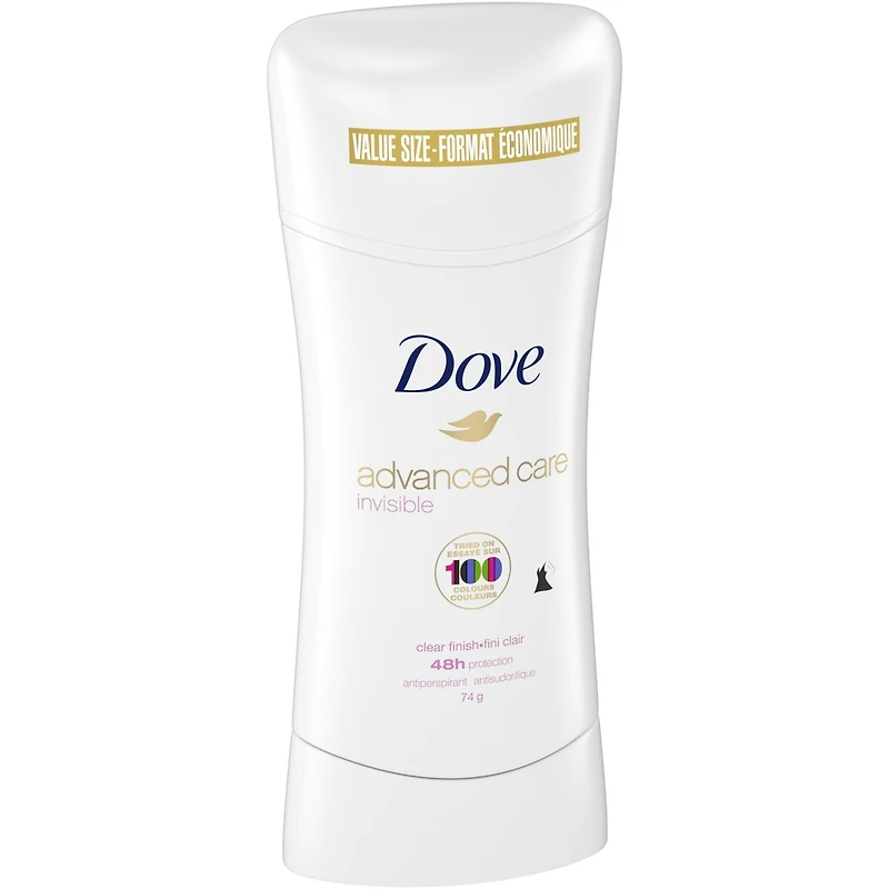 Antiperspirant Stick Dove Clear Finish protection antibactérienne contre les odeurs 74 GR