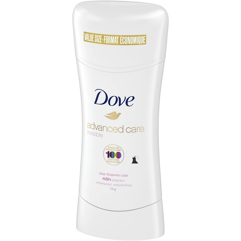 Antiperspirant Stick Dove Clear Finish protection antibactérienne contre les odeurs 74 GR