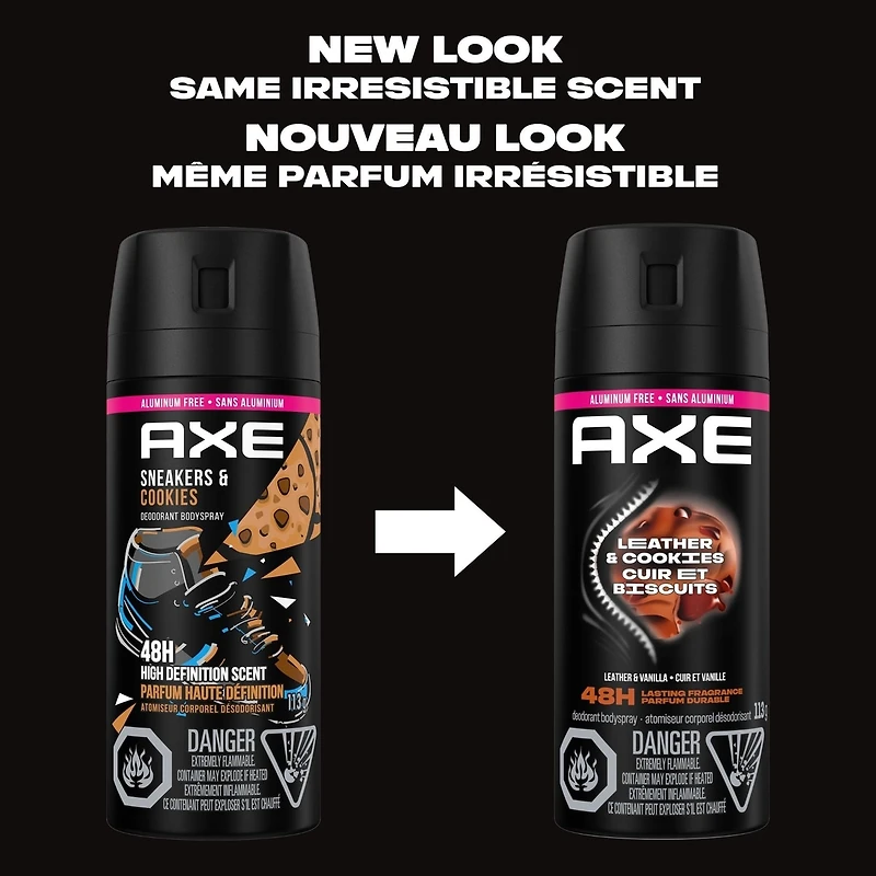 Désodorisant en vaporisateur pour hommes AXE  Sneakers and Cookies protection antibactérienne contre les odeurs 113 g