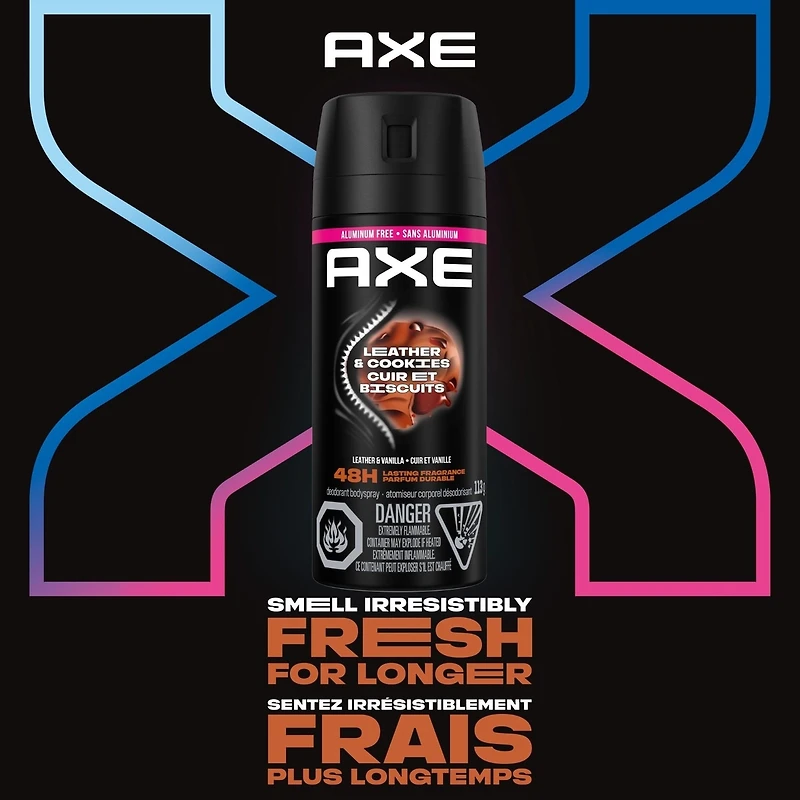 Désodorisant en vaporisateur pour hommes AXE  Sneakers and Cookies protection antibactérienne contre les odeurs 113 g