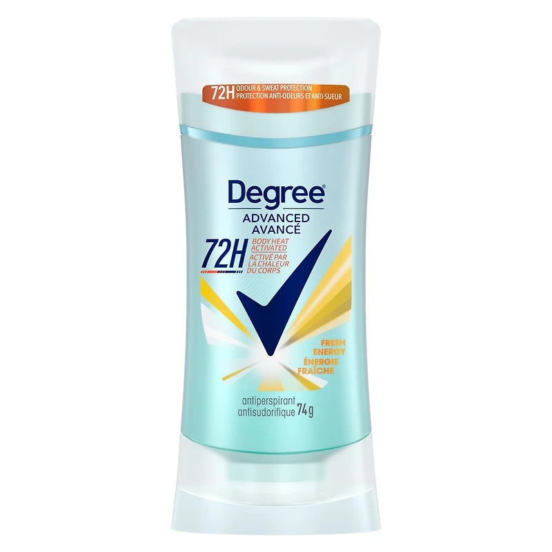 Antisudorifique Degree for Women Énergie fraîche protection antibactérienne contre les odeurs 74 g