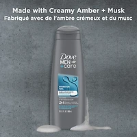 Shampooing + Revitalisant Fortifiant 2-en-1 avec des agents revitalisants Dove Men+Care Carburant Hydratant fortifie à chaque lavage 355 ml