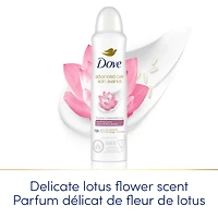 Antisudorifique vaporisateur à sec Dove Nourishing Secrets Parfum fleur de lotus protection antibactérienne contre les odeurs 107 g