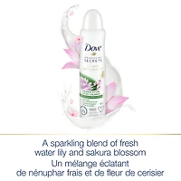 Antisudorifique en vaporisateur à sec pour femmes Dove Nourishing Secrets Nénuphar et Fleur de Cerisier 48 h de protection contre les odeurs et la transpiration 107 g