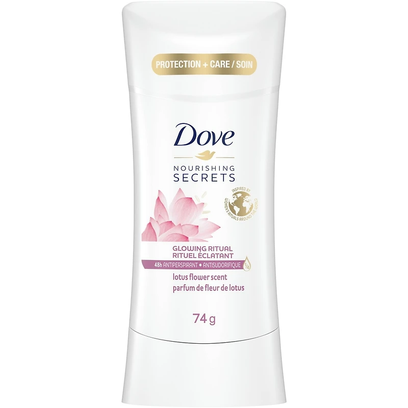 Dove Nourishing Secrets Antiperspirant Lotus Flower Scent antibacterial odour protection 74 g