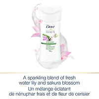 Antisudorifique en bâton pour femmes pour 48 h de protection contre la transpiration et des aisselles douces et confortables Dove Nourishing Secrets Nénuphar et Fleur de Cerisier sans crauté 74 g