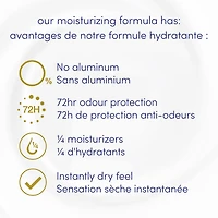 Désodorisant en Bâton pour 48 h de protection contre les odeurs Dove 0 % Aluminium Parfum de Lavande et Vanille désodorisant sans aluminium pour des aisselles lisses