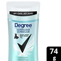 Antisudorifique en bâton pour une protection de 48 h contre les odeurs Degree for Women Ultraclear Black+White protection antibactérienne contre les odeurs 74 g