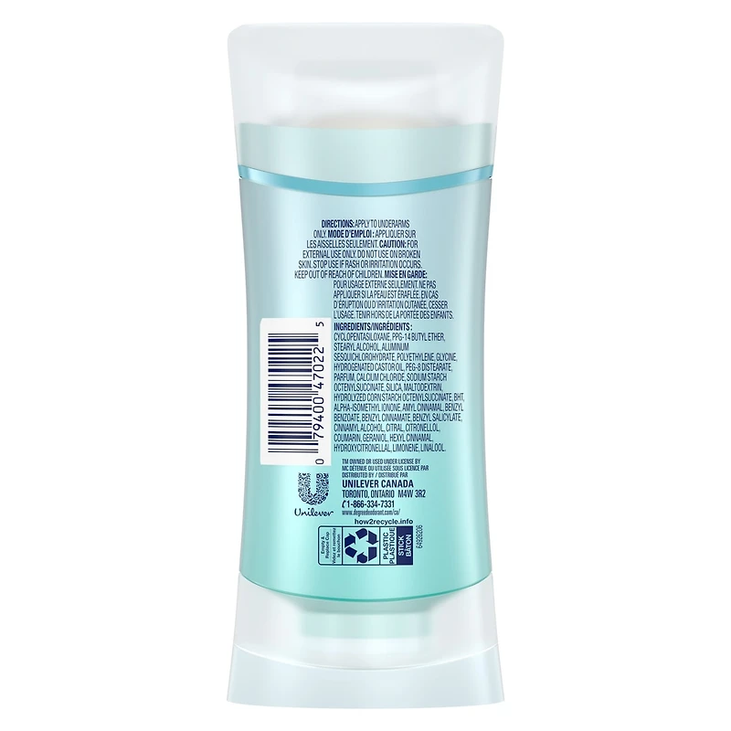 Antisudorifique en bâton pour une protection de 48 h contre les odeurs Degree for Women Ultraclear Black+White protection antibactérienne contre les odeurs 74 g