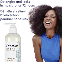CROWN Collection Strength Restore Leave-in Conditioner for coily and curly hair with Vitamin B3 and Jojoba Oil