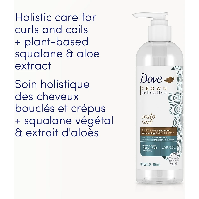 CROWN Collection Scalp Care Sulfate-Free Shampoo for coily and curly hair with plant-based squalane and aloe extract