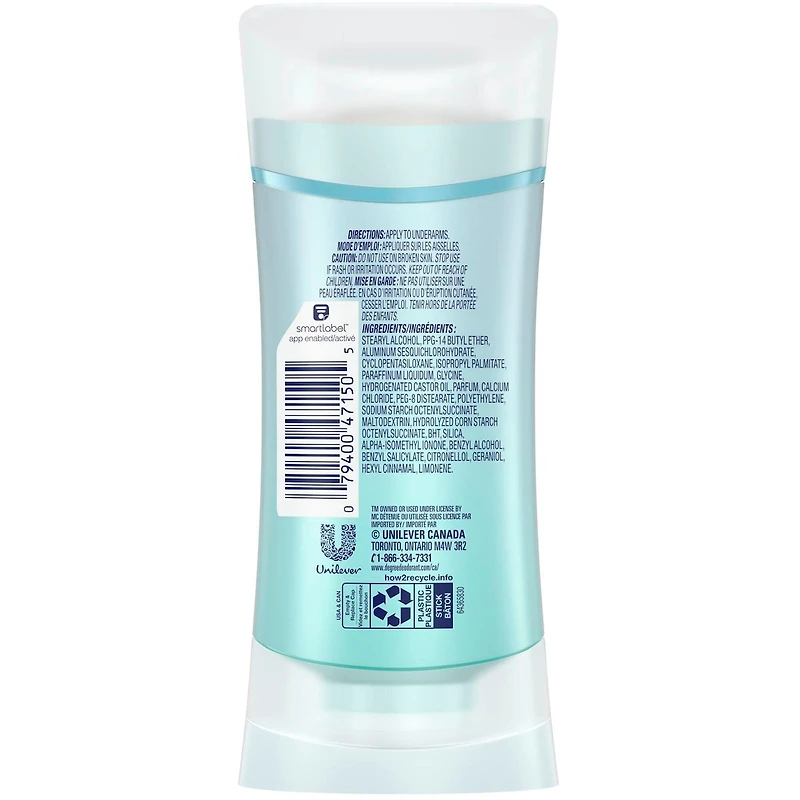 Advanced Antisudorifique en bâton pour 72 h de protection contre les odeurs et la transpiration Workout Series Endure avec technologie MotionSense®