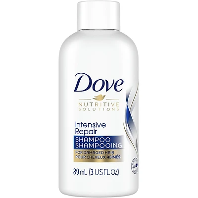Shampooing pour cheveux abîmés Dove Nutritive Solutions Réparation Intensive avec agents réparateurs à la kératine 89 ml