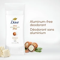 Désodorisant en Bâton pour 48 h de protection contre les odeurs Dove 0 % Aluminium Beurre de karité désodorisant sans aluminium pour des aisselles lisses 74 g