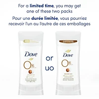 Désodorisant en Bâton pour 48 h de protection contre les odeurs Dove 0 % Aluminium Beurre de karité désodorisant sans aluminium pour des aisselles lisses 74 g