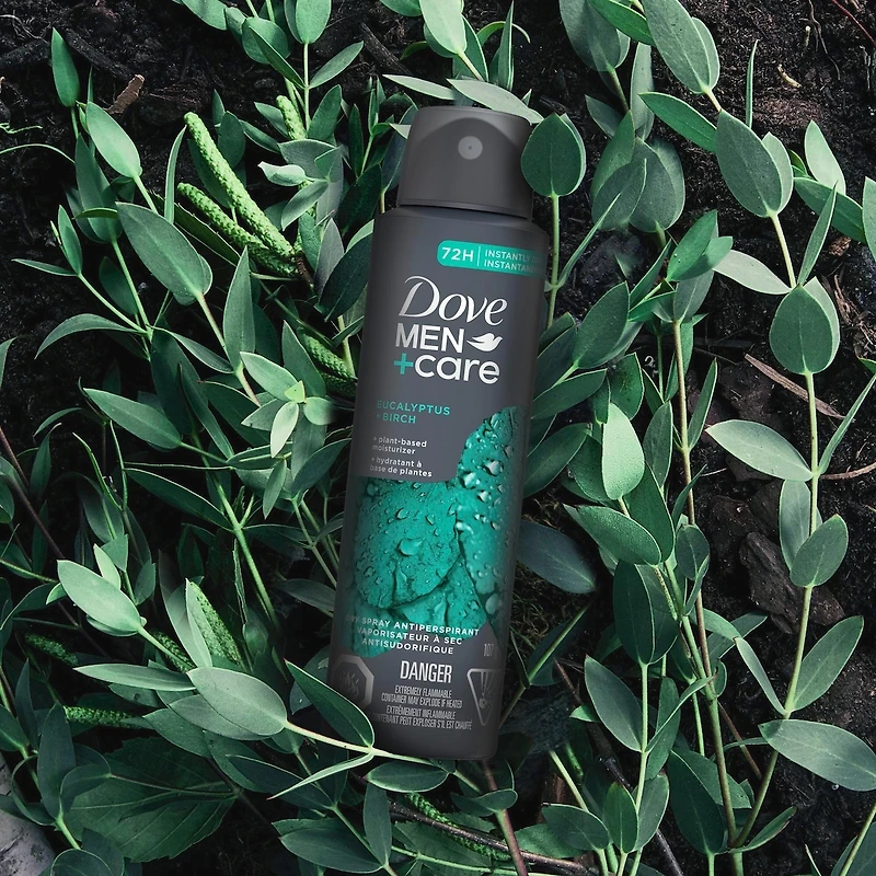Dove Men+Care  Antiperspirant Dry Spray for 48 Hour Sweat and Odour Protection Eucalyptus + Birch Antiperspirant + Deodorant for Men 107g