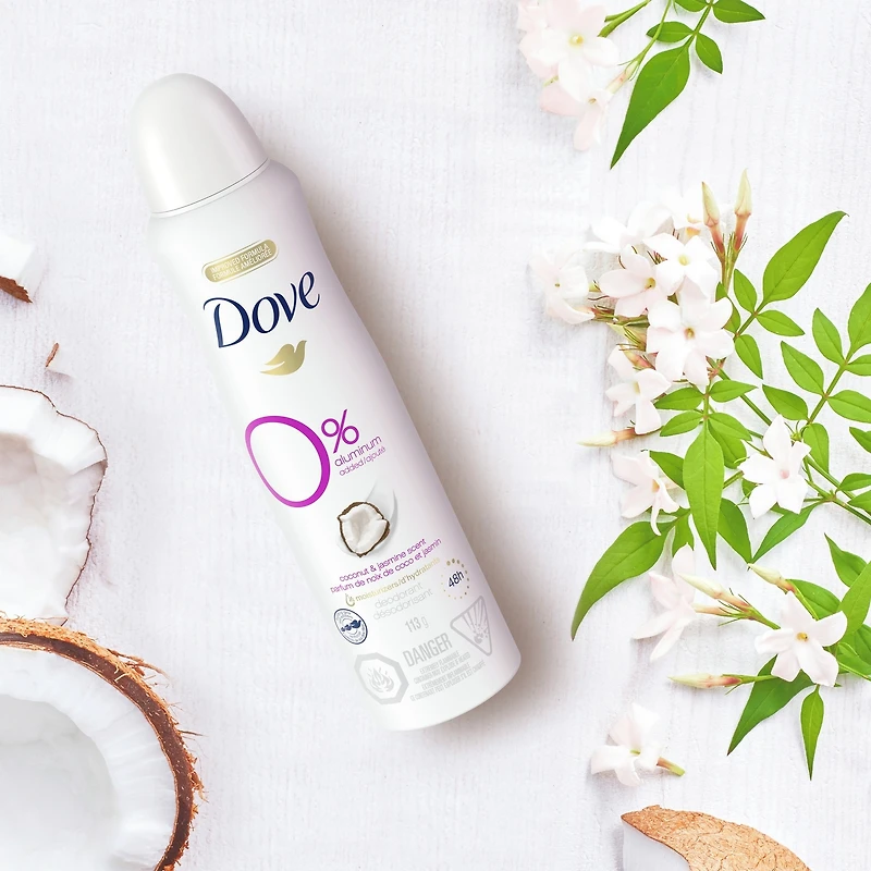 0% Aluminum Deodorant Spray For 48 Hour Protection Coconut & Pink Jasmine Aluminum Free Women's Deodorant 113 g