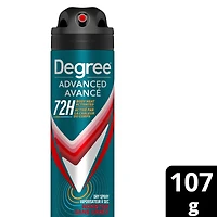 Antisudorifique en Vaporisateur à Sec pour 72 h de protection contre les odeurs et la transpiration Degree Men Advanced Sans Arrêt avec technologie MotionSense®