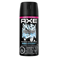 AXE  Deodorant Body Spray Long lasting odour protection with 48 hour light & refreshing scent Cool Ocean men’s deodorant formulated without aluminum 113 g