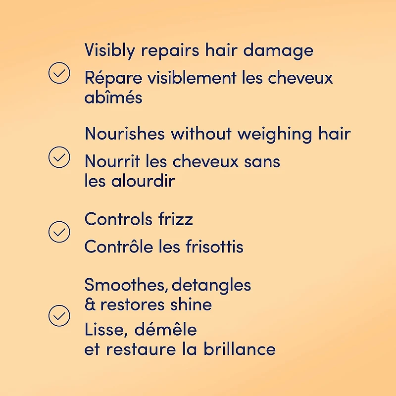 Brume Miracle multitâche 7 en 1 atomiseur sans rinçage Dove Hair Therapy + Vitamine C et Amino Sérum pour fortifier et nourrir les cheveux 222 ml
