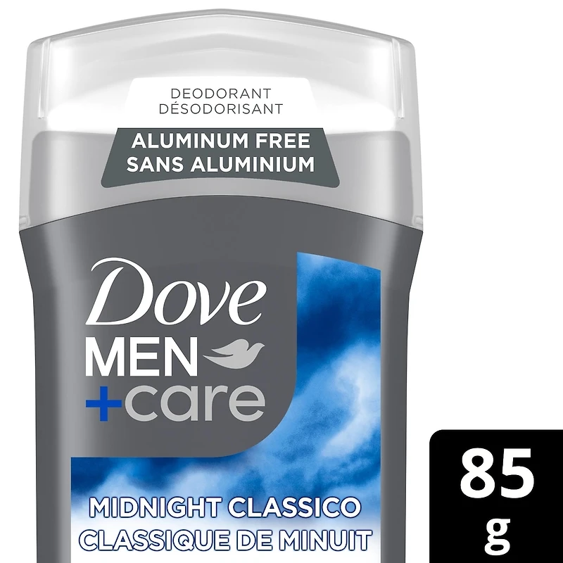 Désodorisant en Bâton formule sans aluminium pour 72 h de protection anti-odeurs Dove Men+Care Midnight Classico avec huiles essentielles et ¼ de crème hydratante 85 g