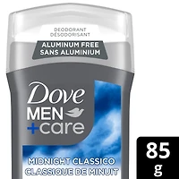 Désodorisant en Bâton formule sans aluminium pour 72 h de protection anti-odeurs Dove Men+Care  Midnight Classico avec huiles essentielles et ¼ de crème hydratante 85 g