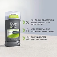 Désodorisant en Bâton formule sans aluminium pour 72 h de protection anti-odeurs Dove Men+Care  Paradiso Sunrise avec huiles essentielles et ¼ de crème hydratante
