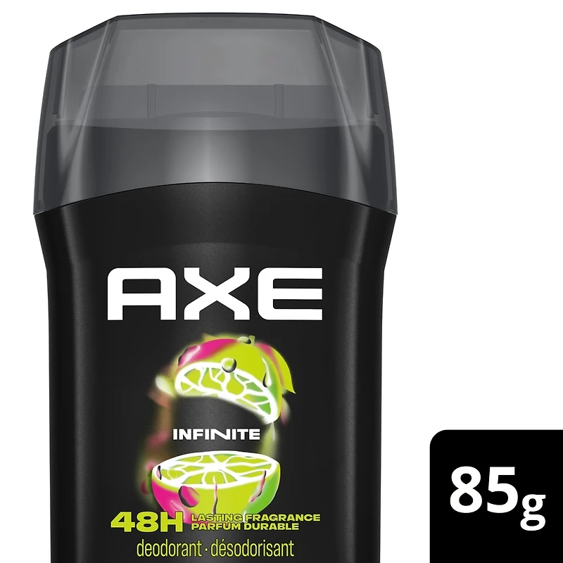 Désodorisant en Bâton pour une protection longue durée contre les odeurs AXE Infinite Pamplemousse et Patchouli formulé sans aluminium