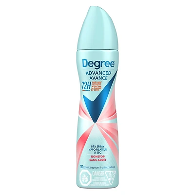 Advanced Dry Spray Antiperspirant Deodorant for Women with 72H Sweat & Odour Protection Nonstop with MotionSense® Technology