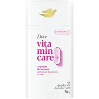 Vitamin Care+ Désodorisant sans Aluminium parfum de framboise et rose 72 h de protection anti-odeur respirante avec vitamines B3 + E