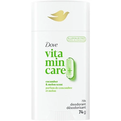 Désodorisant Sans Aluminium parfum de concombre et melon Dove Vitamin Care+ 72 h de protection anti-odeur respirante avec vitamines B3 + E