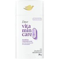 Désodorisant Sans Aluminium Parfum de Lavande et Camomille Dove Vitamin Care+ 72 h de protection anti-odeur respirante avec vitamines B3 + E