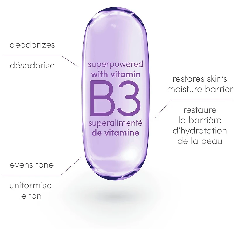 Désodorisant Sans Aluminium Parfum de Lavande et Camomille Dove Vitamin Care+ 72 h de protection anti-odeur respirante avec vitamines B3 + E