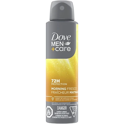 Men+Care  Morning Fresco 72h Men's Dry Spray Antiperspirant Deodorant with Non-Irritant Formula, 1/4 Moisturizing Cream and Vitamin E